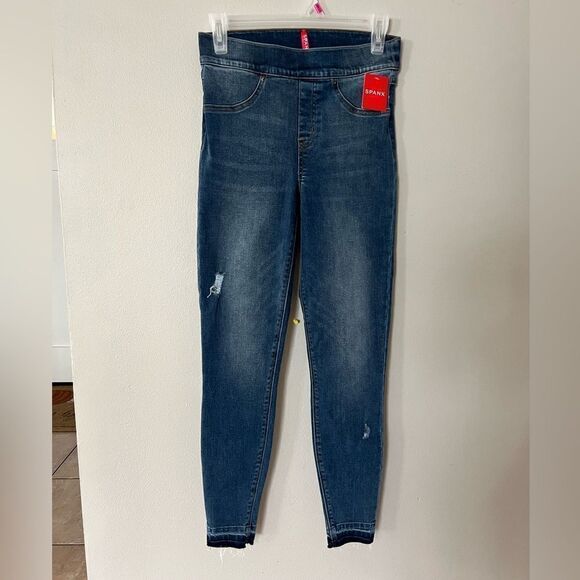 Spanx Distressed Denim Legging Jegging - Picture 3 of 11